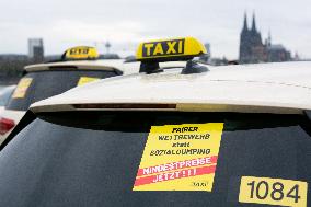 Taxi Drivers Go On Strike In Cologne