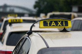Taxi Drivers Go On Strike In Cologne