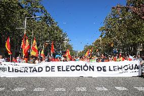 Hispanity Day demonstration in Barcelona