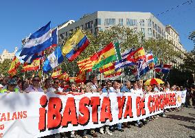 Hispanity Day demonstration in Barcelona