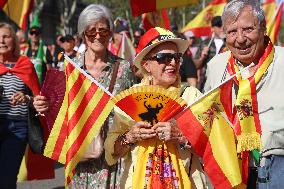 Hispanity Day demonstration in Barcelona