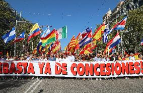 Hispanity Day demonstration in Barcelona