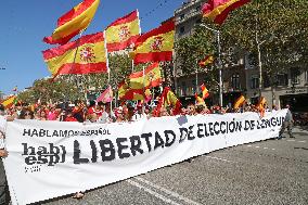 Hispanity Day demonstration in Barcelona