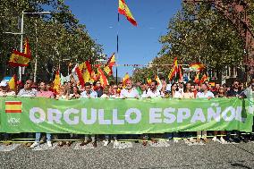 Hispanity Day demonstration in Barcelona