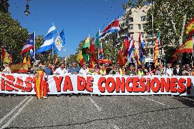 Hispanity Day demonstration in Barcelona