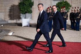 Monglolia President arrives at the Elysee for a State Dinner - Paris