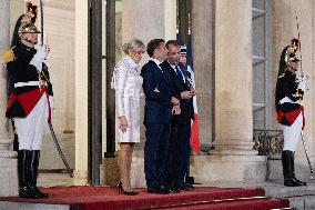 Monglolia President arrives at the Elysee for a State Dinner - Paris