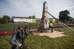 Demolition Of The Red Army Monument In Poland.