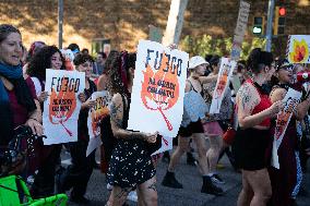 Anti-colonial Demonstration On Hispanic Heritage Day In Barcelona.