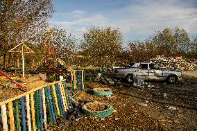 A Russian Missile Strike Kills 59 Civilian In The Village Of Hroza, Near Kharkiv