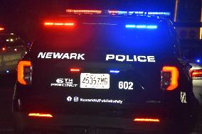 Newark Police Patrol Streets Due To Increased Threat Levels Following Israel-Hamas War