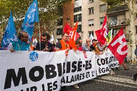 Inter-Union Strike And Mobilization For Wages - Toulouse