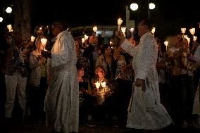Candle Procession At The Sanctuary Of Fátima