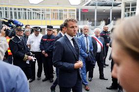 President Macron Goes To Arras After The Attack In A High School