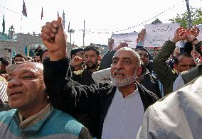 Pro Palestine And Anti Israel Protest In Kashmir