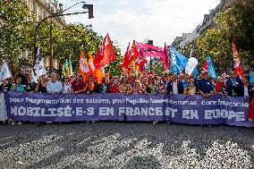 Nationwide Day Of Strike Called By France's Inter-unions Representatives In Paris