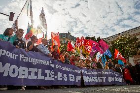 Nationwide Day Of Strike Called By France's Inter-unions Representatives In Paris