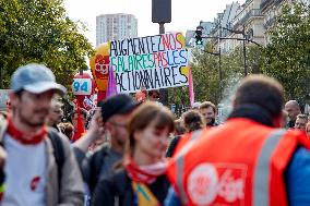 Nationwide Day Of Strike Called By France's Inter-unions Representatives In Paris