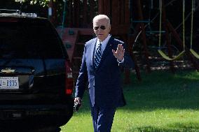 President Biden Hold A White House Departure