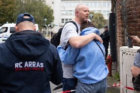 Gambetta high school after a teacher was killed - Arras