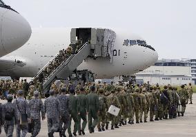 Japan ASDF plane heads for Djibouti