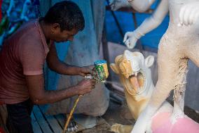 NEPAL-LALITPUR-DASHAIN FESTIVAL-PREPARATION