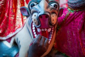 NEPAL-LALITPUR-DASHAIN FESTIVAL-PREPARATION