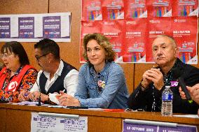 Inter-union press conference - Paris