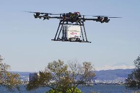 Drone delivery test in central Japan