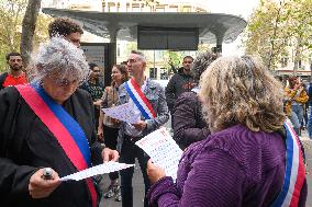 Rally And Picket In Front Of The Decathlon - Paris