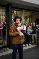 Rally And Picket In Front Of The Decathlon - Paris