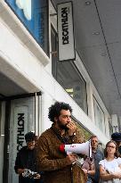 Rally And Picket In Front Of The Decathlon - Paris