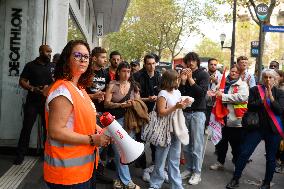 Rally And Picket In Front Of The Decathlon - Paris