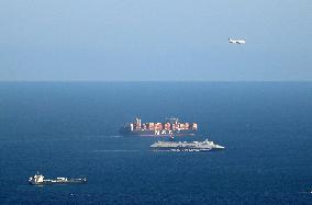 Divers ships in the port of Barcelona