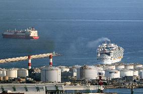 Divers ships in the port of Barcelona