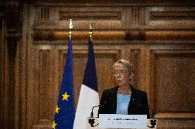 Elisabeth Borne Attends Samuel Paty Prize Ceremony At La Sorbonne - Paris