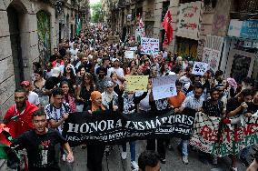 Demonstration In Support Of Palestine - Barcelona