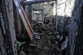 Aftermath of Russian shelling of Izmail in Odesa Region