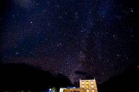 The Milky Way Over Yading Village