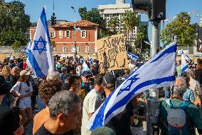 Israelis Protest Government Failures Over Hamas Attack - Tel Aviv