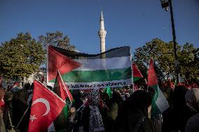 Pro-Palestinian Protest - Istanbul