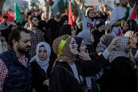 Pro-Palestinian Protest - Istanbul