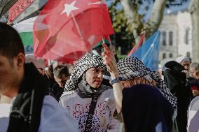 Pro-Palestinian Protest - Istanbul