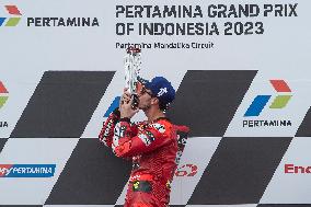 (SP)INDONESIA-LOMBOK-MOTO GP-PODIUM CELEBRATION