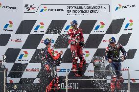 (SP)INDONESIA-LOMBOK-MOTO GP-PODIUM CELEBRATION