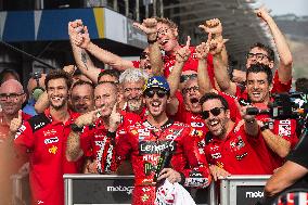 (SP)INDONESIA-LOMBOK-MOTO GP-PODIUM CELEBRATION