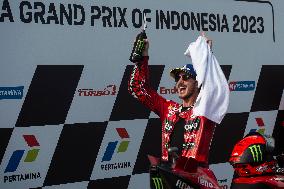 (SP)INDONESIA-LOMBOK-MOTO GP-PODIUM CELEBRATION
