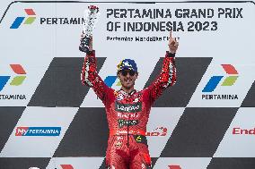 (SP)INDONESIA-LOMBOK-MOTO GP-PODIUM CELEBRATION