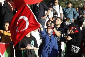Turkish President Erdogan's Son Joins Pro-Palestinian March - Istanbul