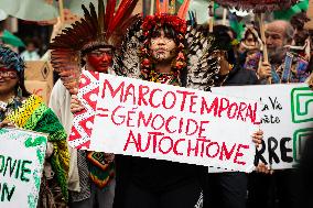 March For The Amazon And Indigenous Peoples In Paris